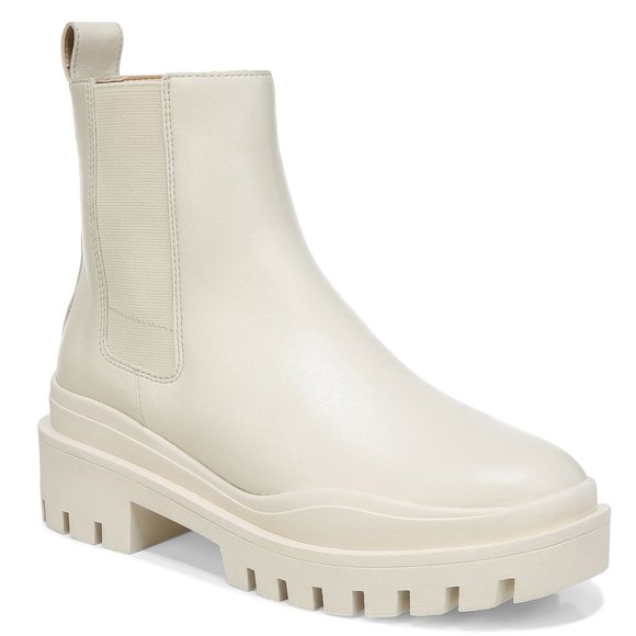 Vionic Shoes - Vionic Karsen Lug Sole Waterproof Chelsea Boot in Cream